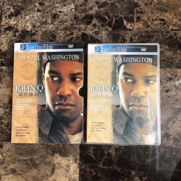 John Q (DVD, 2002) With Denzel Washington Cardboard & Plastic Case Holder - Picture 7 of 10